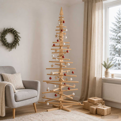Vidaxl houten kerstboom kotka 240 cm massief grenenhout