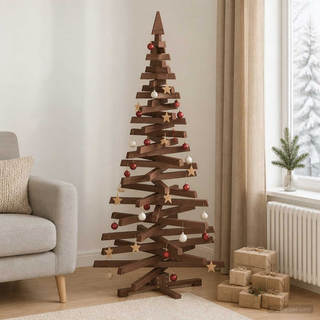 Vidaxl houten kerstboom kotka 180 cm massief grenenhout