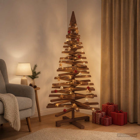 Vidaxl houten kerstboom kotka 120 cm massief grenenhout