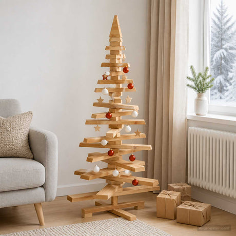 Vidaxl houten kerstboom kotka 120 cm massief grenenhout