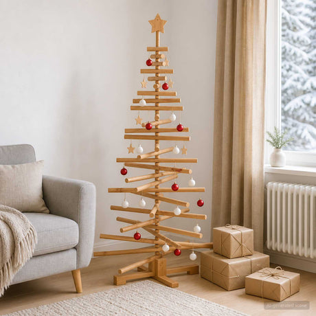 Vidaxl houten kerstboom kotka 150 cm massief grenenhout