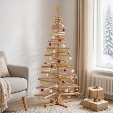 Vidaxl houten kerstboom kotka 180 cm massief grenenhout