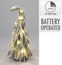 Kerstboom met led sneeuw 13x27cm