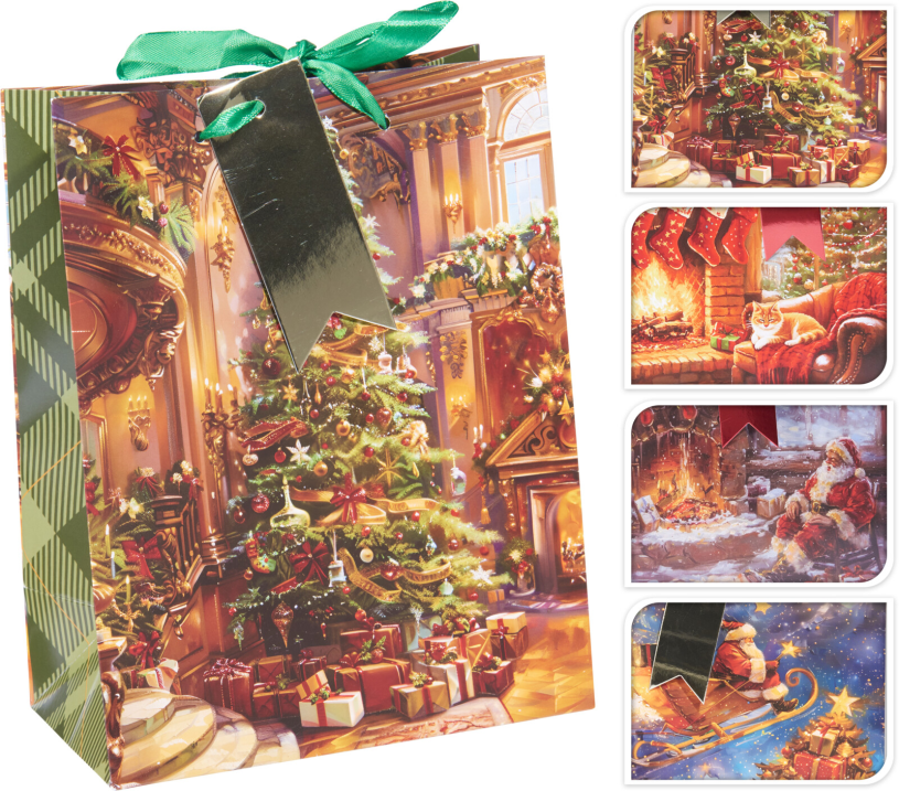 Geschenktas kerst small 18x23cm - holiday