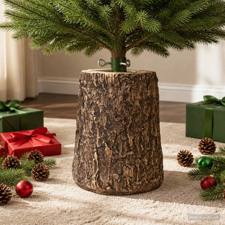 Vidaxl kerstboomvoet in boomstamvorm ø 23 x 34 cm magnesiumoxide
