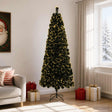 Vidaxl glasvezel kerstboom 210 cm 24 led's warmwit pvc groen