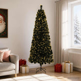 Vidaxl glasvezel kerstboom 210 cm 24 led's warmwit pvc groen