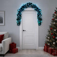 Vidaxl kerstkrans 48 led's meerkleurig pvc