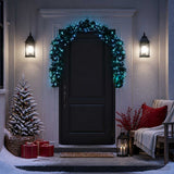 Vidaxl kerstkrans 48 led's meerkleurig pvc