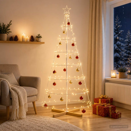Vidaxl metalen kerstboom met standaard kuopio 180 cm staal wit