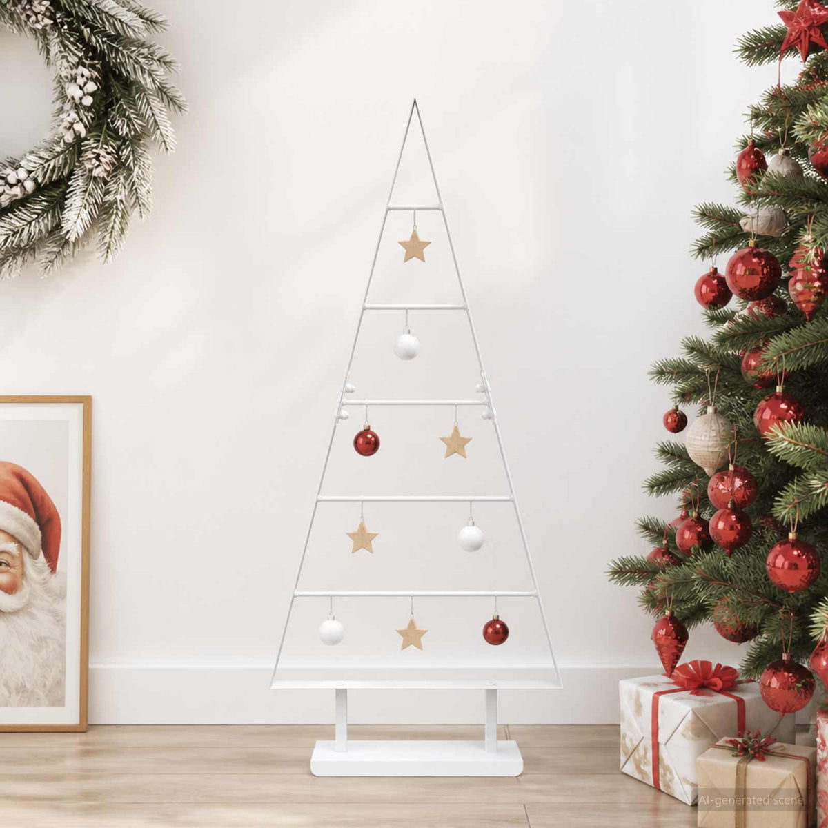 Vidaxl metalen kerstboom kuopio 90 cm staal wit