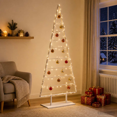 Vidaxl metalen kerstboom kuopio 210 cm staal wit