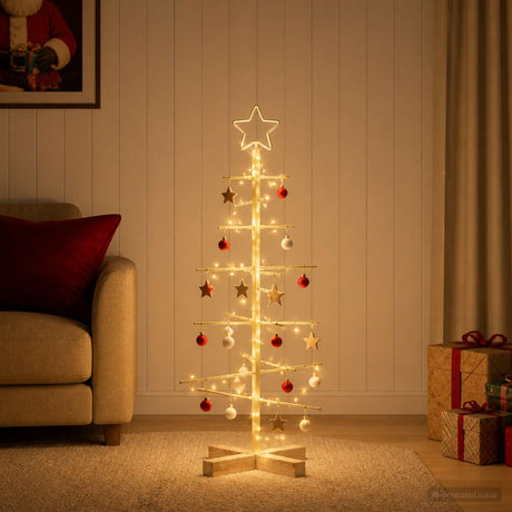 Vidaxl metalen kerstboom met standaard kuopio 90 cm staal goud