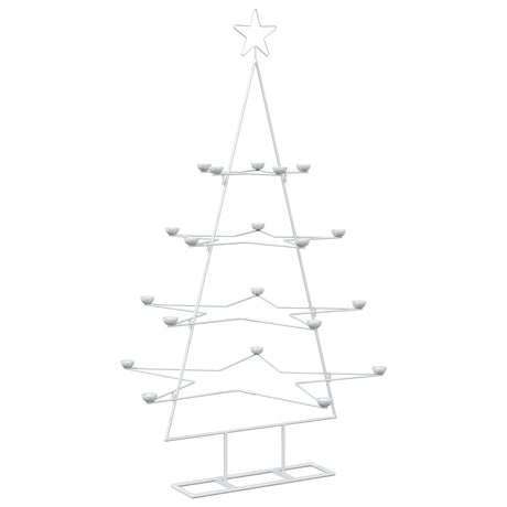 Vidaxl metalen kerstboom met houder kuopio 140 cm staal wit