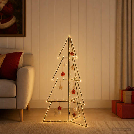 Vidaxl metalen kerstboom kuopio 100 cm staal zwart