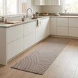Vidaxl keuken vloerkleed bruin scandinavisch 150 x 45 cm