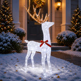Vidaxl 3d kerst rendier loviisa 140 led's koel wit 70 x 26 x 128 cm
