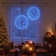 Vidaxl kerst finial licht 2 st 1500 led's blauw diameter 50 x 52 cm