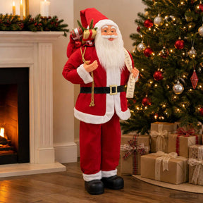 Vidaxl kerstman figuur rood 110 cm polyester
