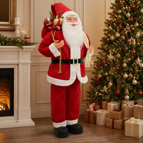 Vidaxl kerstman figuur rood 180 cm polyester