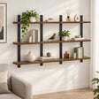 Vidaxl wandplank gerookt eiken 102 x 13.5 x 58 cm bewerkt hout