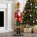 Vidaxl kerstnotenkraker turku rood en zwart 50 cm