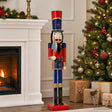 Vidaxl kerstnotenkraker turku rood en zwart 91 cm