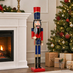 Vidaxl kerstnotenkraker turku rood en zwart 91 cm