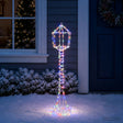Vidaxl led-kerstlantaarnpaal loviisa 160 led's meerkleurig