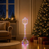Vidaxl led-kerstlantaarnpaal loviisa 160 led's meerkleurig