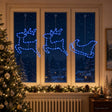 Vidaxl hert en slee kerstdecoratie loviisa 180 led's blauw