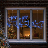Vidaxl hert en slee kerstdecoratie loviisa 180 led's blauw