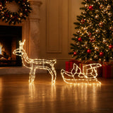 Vidaxl reindeer and sleigh christmas decoration loviisa 240 led's