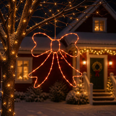 Vidaxl led-kerststrik lichtslang loviisa 70 led's rood 50 x 51 cm