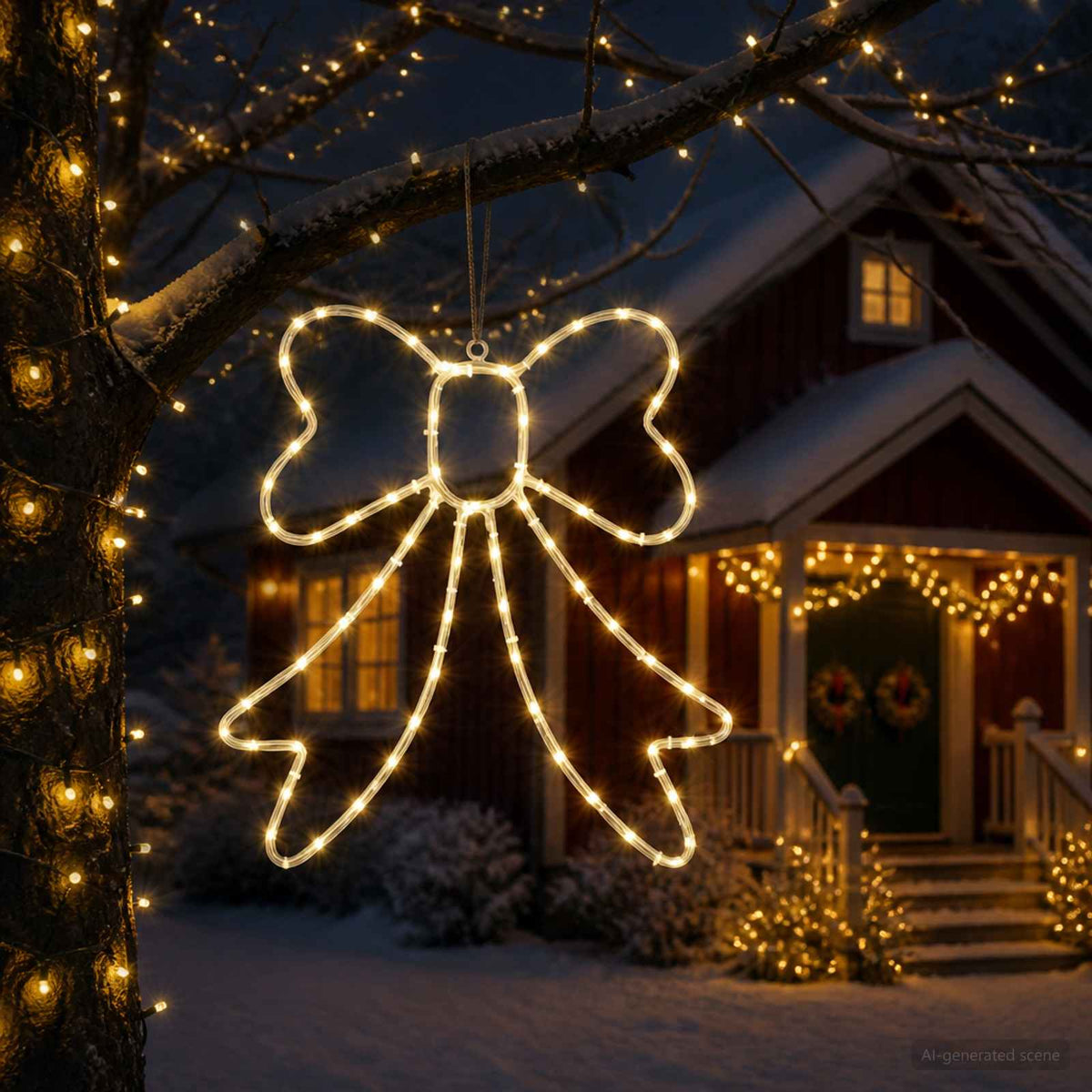 Vidaxl led-kerststrik lichtslang loviisa 70 led's warmwit 50 x 51 cm