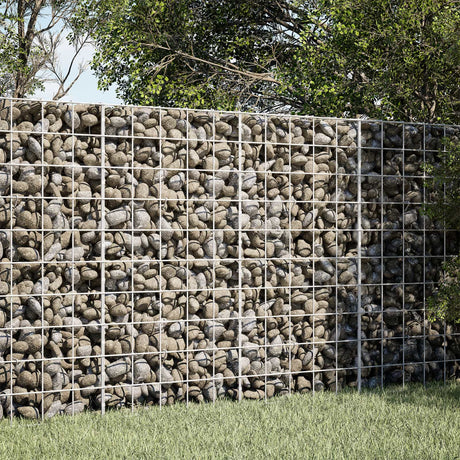 Vidaxl gabion met 3,5 mm draad en 10x10 cm gaas 50x10x100 cm