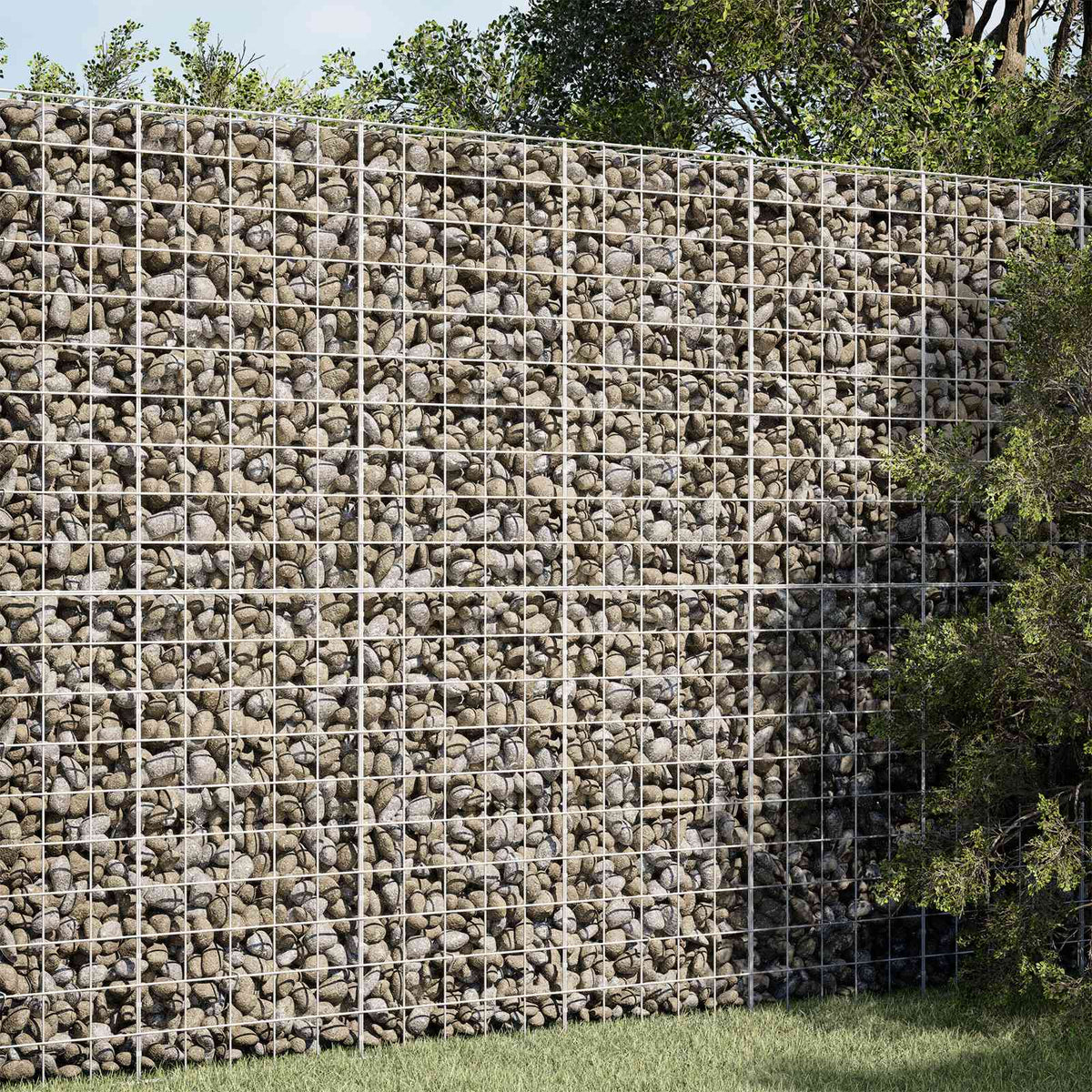 Vidaxl gabion met 3,5 mm draad en 10x10 cm gaas 50x30x200 cm