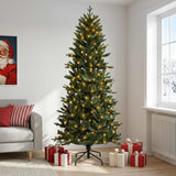 Vidaxl kunstmatige inklapbare kerstboom 240 cm 300 led's warmwit