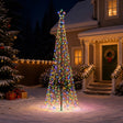 Vidaxl led-spiraalkerstboom met grondpen ekenas 250 cm 370 led's