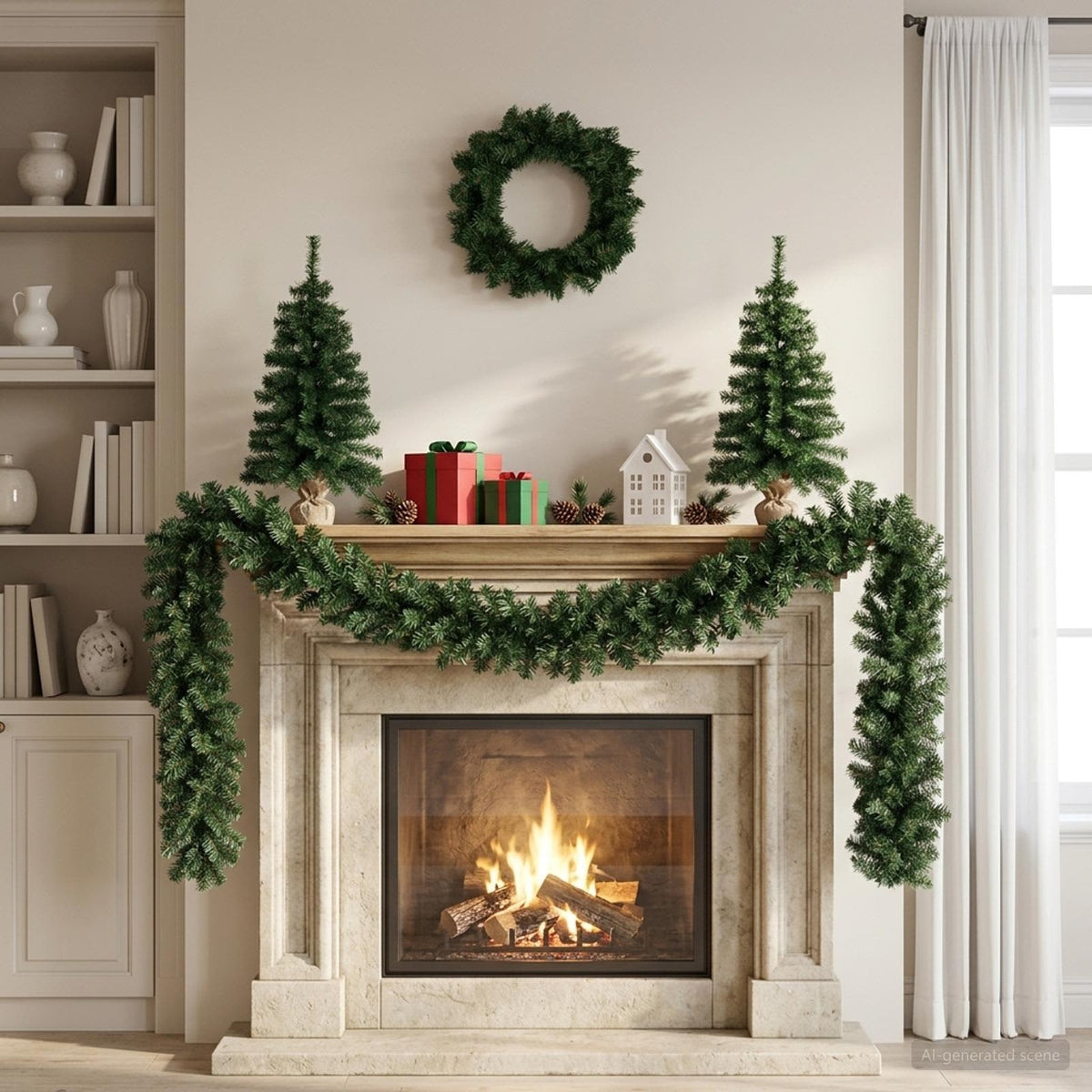 Vidaxl mini-kerstbomenset 45 cm pvc groen