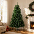 Vidaxl kunstkerstboom 120 cm pvc en metaal groen