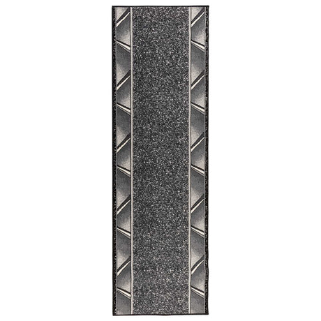 Vidaxl tapijtloper flornes geweven grijs zigzag 100 x 150 cm pp 7 mm