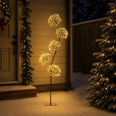 Vidaxl s-vormige led-kerstboom zwart 20 x 20 x 175 cm staal 840 led's