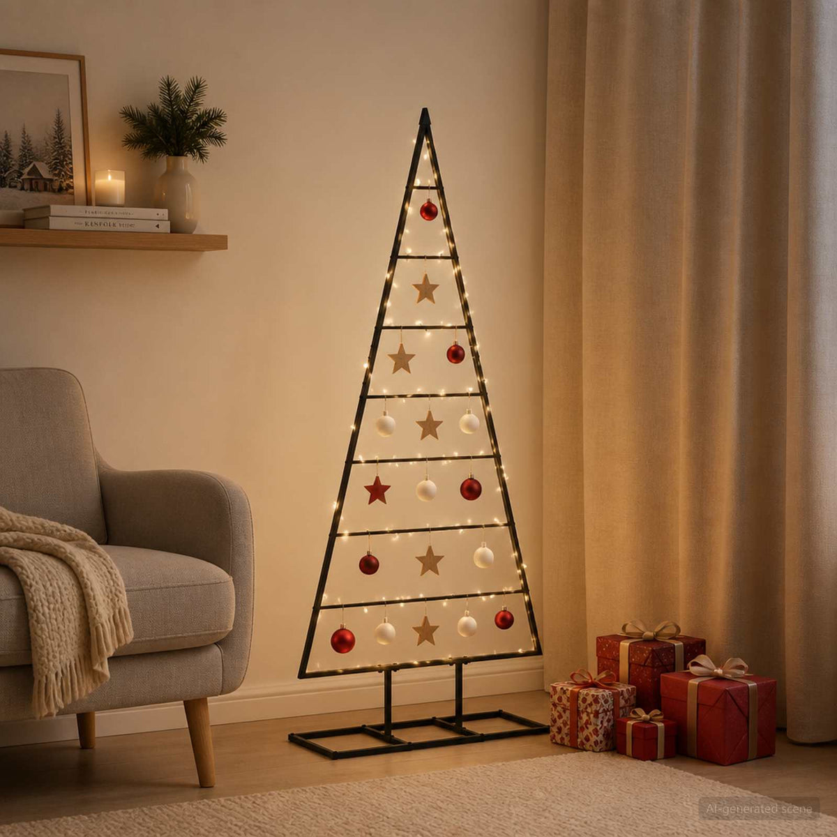 Vidaxl metalen kerstboom kuopio 150 cm metaal zwart