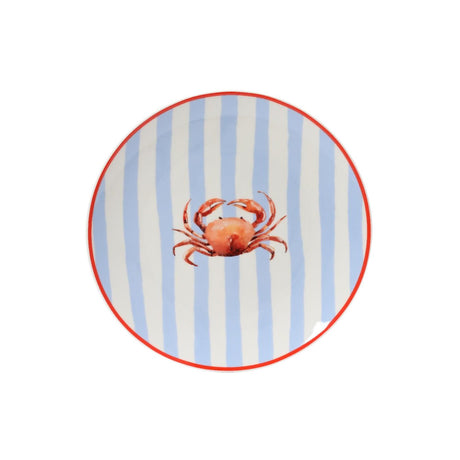 Decoris ontbijtbord krab porselein ø19,4xh2cm