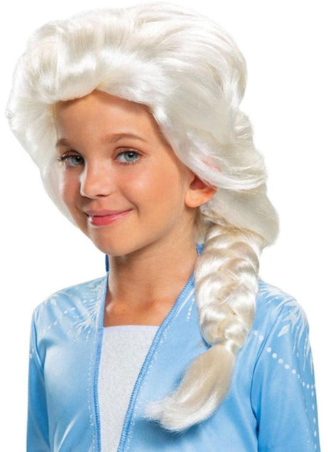 Disguise disney - frozen 2, elsa wig - kind, maat one size kind, meisjes one size