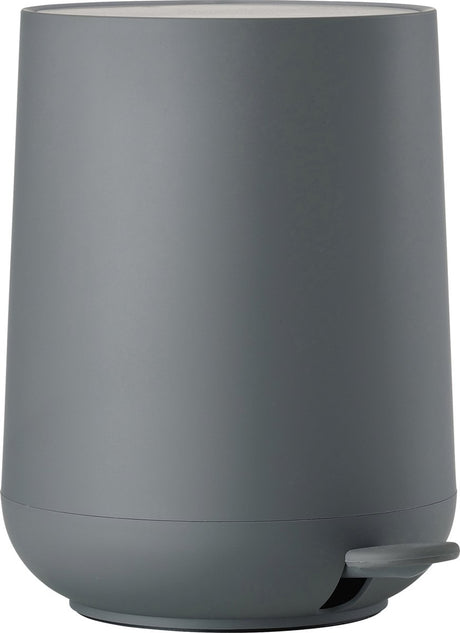 Zone denmark nova pedaalemmer - prullenbak badkamer softclose - afvalemmer klein - toilet badkamer accessoires - kunststof - 3 liter - 23,5 x 20,5 cm - grijs