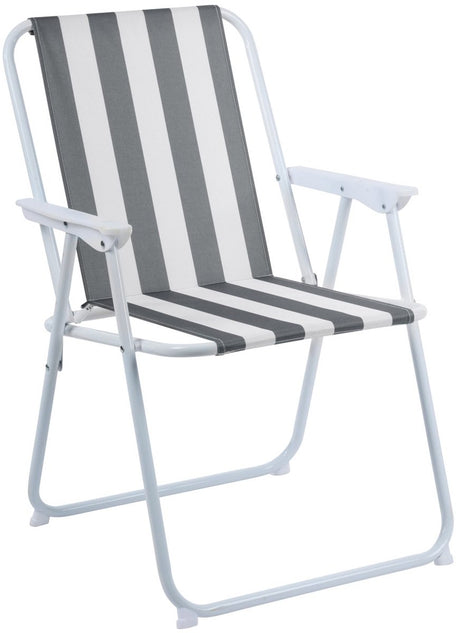 Merkloos sans marque no brand chair foldable anthracite - opvouwbare campingstoel - handig inklapbaar ontwerp - stevig en comfortabel voor buitengebruik - ideaal voor camping of strand - 51x46x76 cm - antraciet