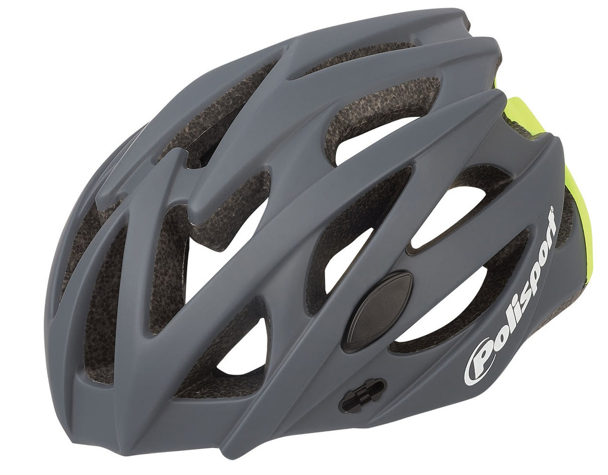 Polisport Twig Bicycle Helmet L 58-61cm Gray Fluo Yellow