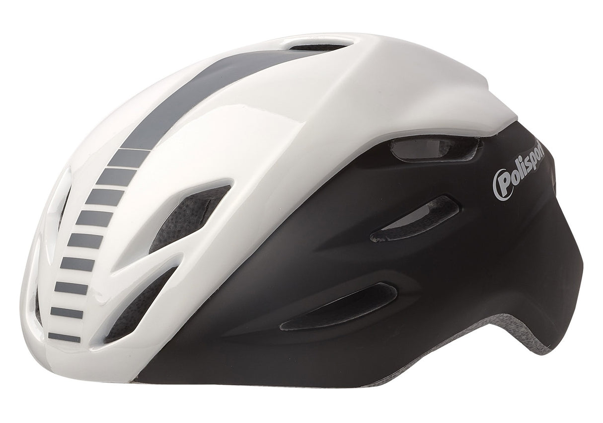 Polisport Helma Aero Road Matt White Gloss White Grey L 58-61cm